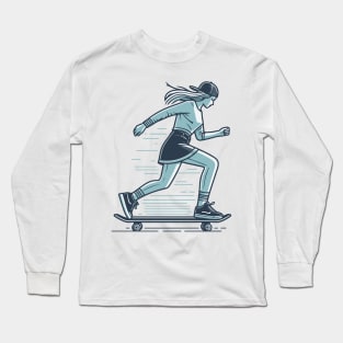 Skater Girl Long Sleeve T-Shirt